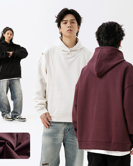 Fashion Personality Rivets Hooded Sweater Men