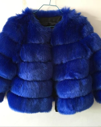 S-3XL Mink Coats Women Winter New Fashion FAUX Fur Coat Elegant Thick Warm Outerwear Fake Fur Jacket Chaquetas Mujer