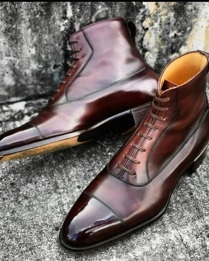 Front Lace-up Business Men's Low-top Martin Boots