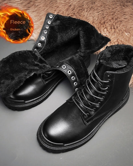 Martin Boots Men's Shoes Velvet Thermal And Thickening Cold-proof