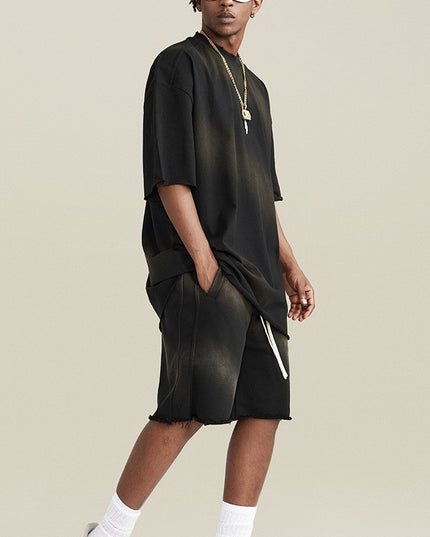 Men's Round Neck Short Sleeve European And American