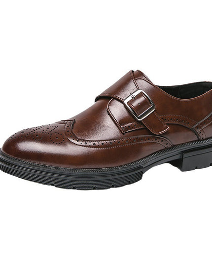 Casual British Pointed Toe Business Formal Wear Working Height-increasing Shoes