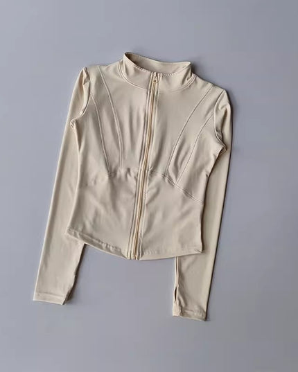 Stand Collar Jacket Thin Fitness Top Yoga Clothes Long Sleeve