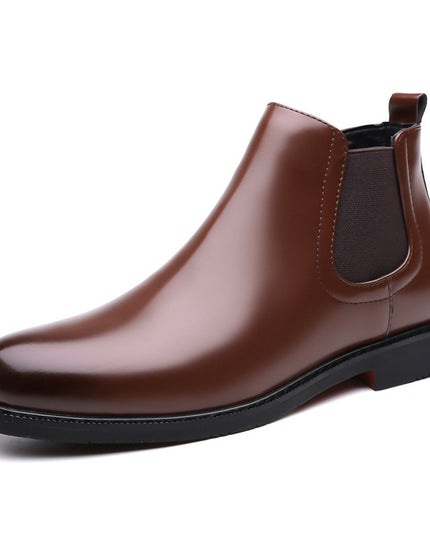 Autumn And Winter Fleece-lined Martin Boots Men's Shoes Cross-border Amazon Wear-resistant Worker Boot Rubber Outdoor Mountaineering Plus Size 38-4