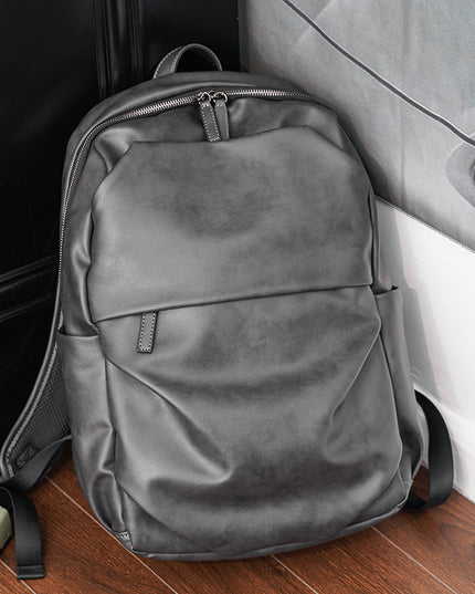 Simple Gray Men's Backpack Computer Travel