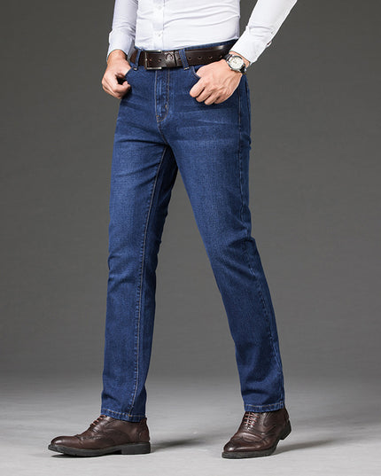 New Men's Jeans Plus Size Stretch Straight Leg