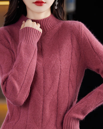 Women's Autumnwinter Fashion Knitted Top Bottoming Shirt