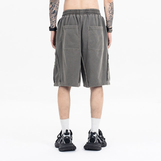 Retro Wash Sports Knee Length Shorts All-matching Loose