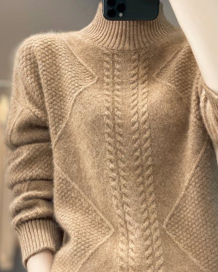 Half-high Collar Women's Short Cashmere Sweater