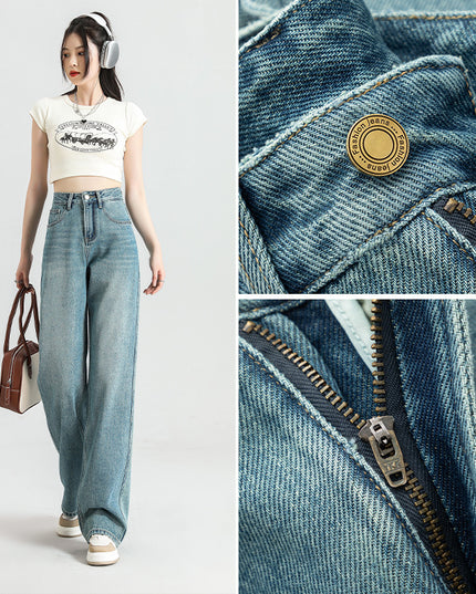 Fashionable Narrow Wide-leg Jeans For Women