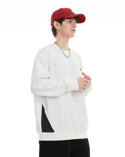 Men's Fall Winter Trend Loose Color Matching Casual Top
