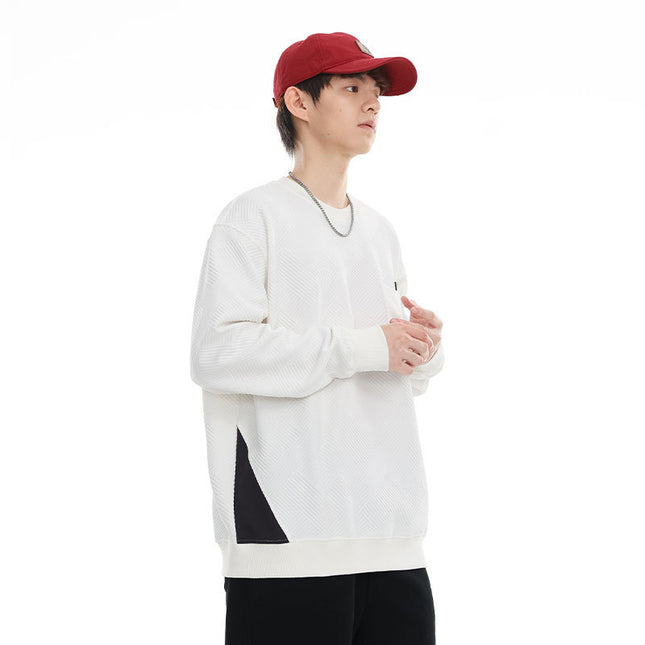 Men's Fall Winter Trend Loose Color Matching Casual Top