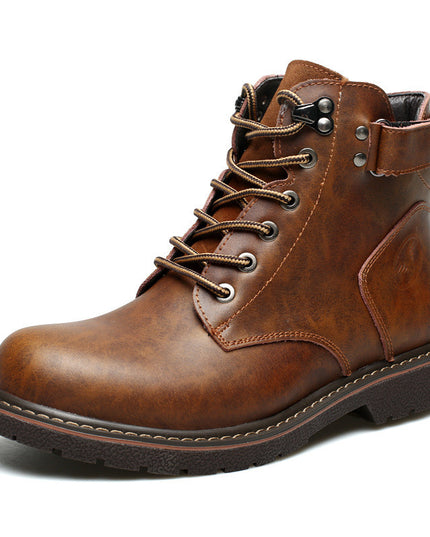 Fashion Men's Casual Mid-cut Leather Boots