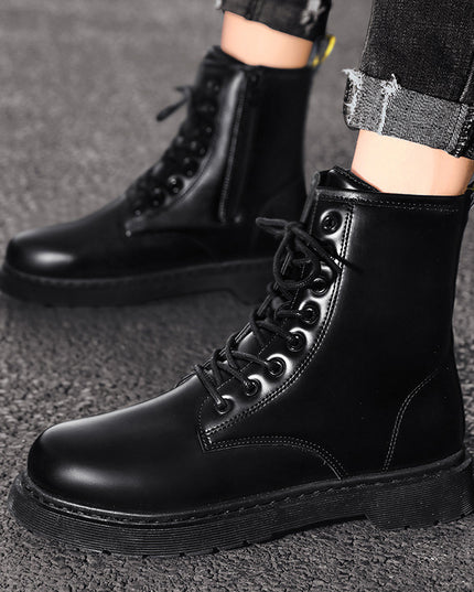 Martin Boots With Zipper Men's British Style