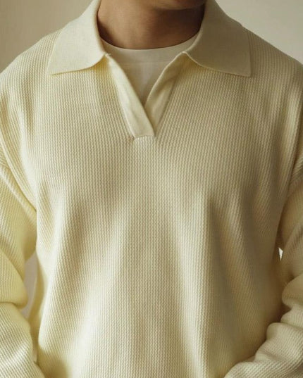 Lapel Warm Men's Long Sleeve Base