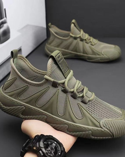 Breathable Mesh Sports Shoes Casual Lace-up Sneakers Men Non-slip Shoes