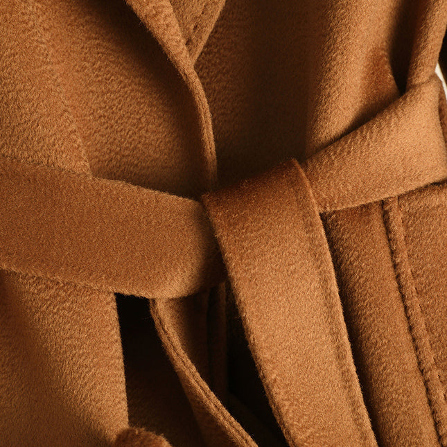 Double-sided Water Ripple Woolen Coat