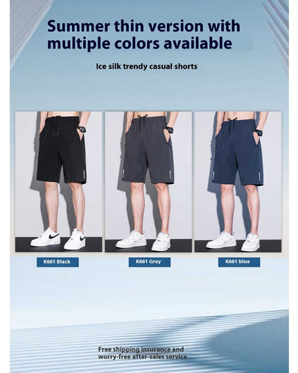 Thin Ice Silk Quick-drying Running Fitness Men's Sports Shorts