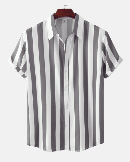 Men's 3D Printed Short Sleeve Turn Loose Shirt