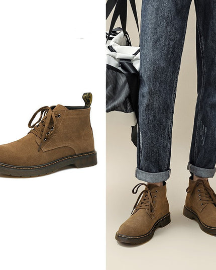 Lace-up Mid-top Warm Outdoor Work Shoes