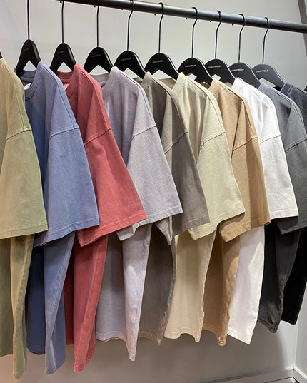 Street Washed Old Retro Short-sleeved Loose