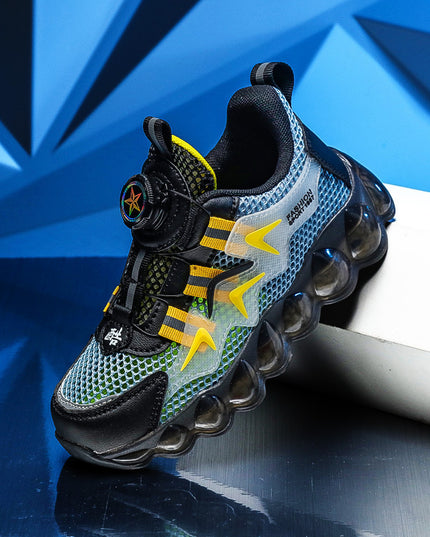 Boys' Hollow Mesh Surface Breathable Leisure Sports Soft Bottom Running Shoes