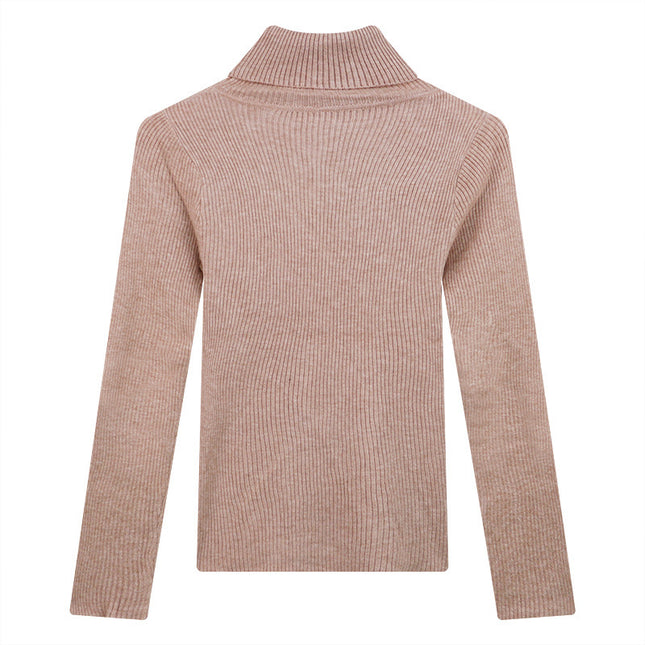 Thickening Inner Wear Skinny Versatile Long Sleeve Thermal Turtleneck Sweater For Women