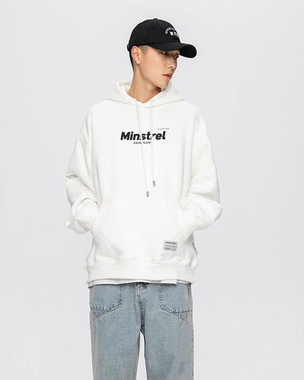 Men's Solid Color Loose Casual Letter Sweater