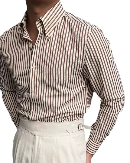 Spring Seersucker Series Shirt Men