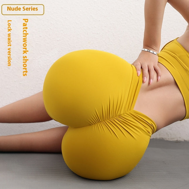 Women's Hip Lifting Three Points Peach Nude Feel Exercise Workout Pants