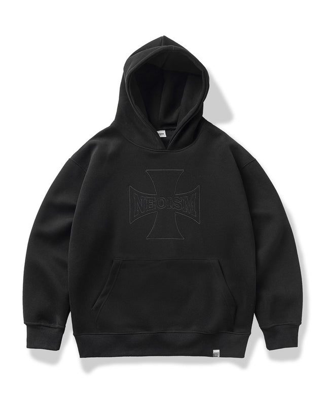 Cross Embroidery Loose Hooded Sweater Men's Hoodie Top