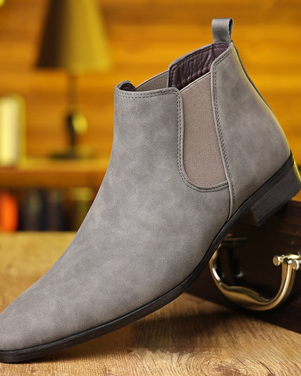 British Style Leather Boots Men's Plus Size