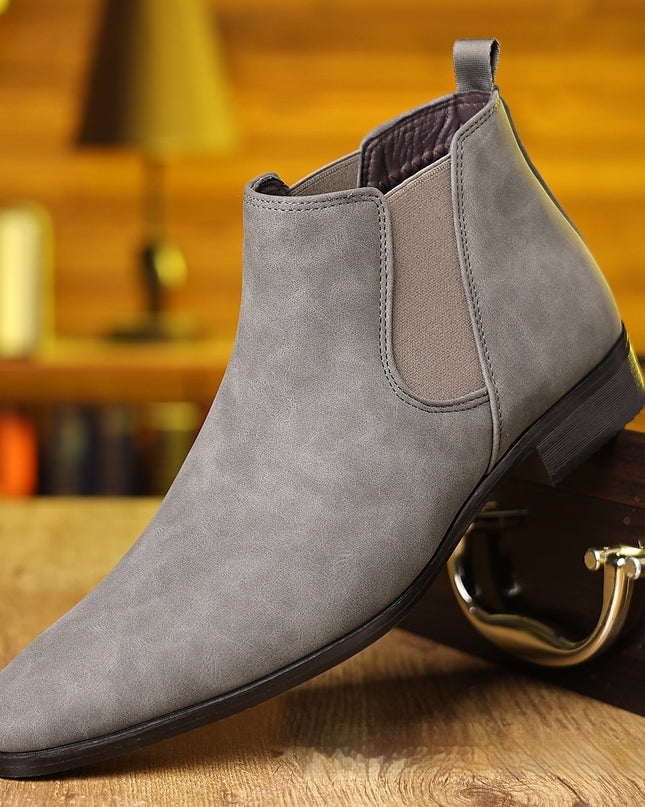 British Style Leather Boots Men's Plus Size