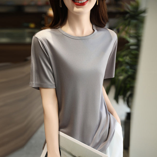 Vest Beautiful French Base Shirt Loose Satin Top