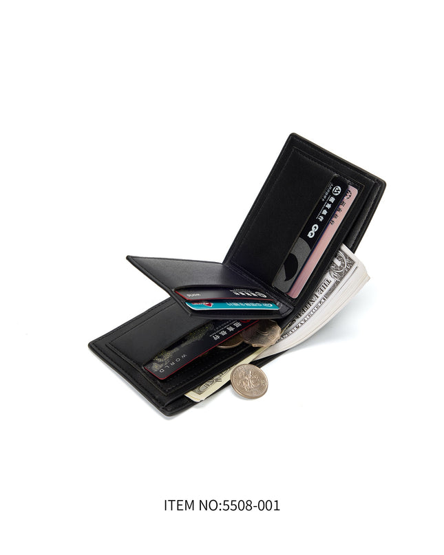 Men's Solid Color Large Capacity Anti-theft Swiping Multi-functional New Wallet