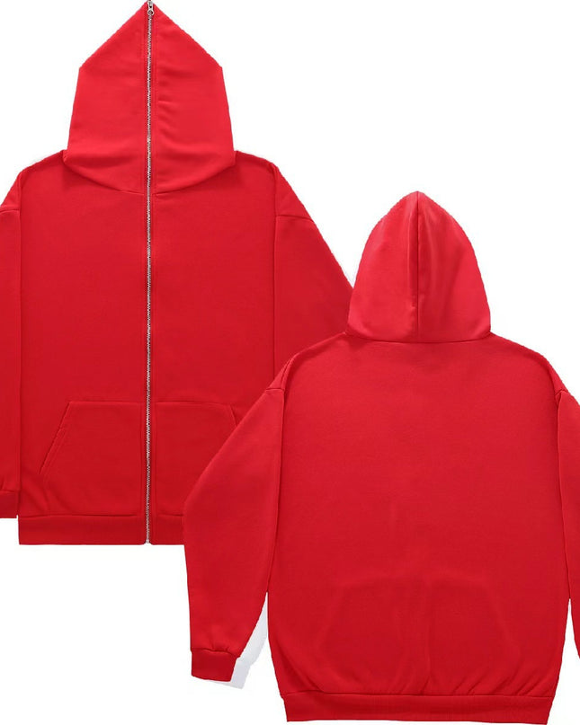 Men's And Women's Sparkling Style Zipper Cardigan Hoodie Plus Size