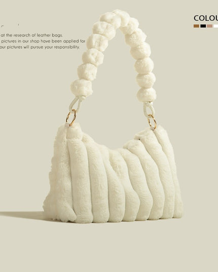 High-grade Plush Underarm Bag Women's Large Capacity Shoulder