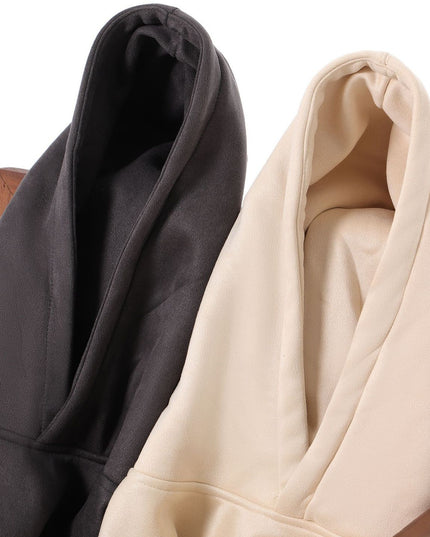 Suede No Hat Rope Hooded Sweater For Men