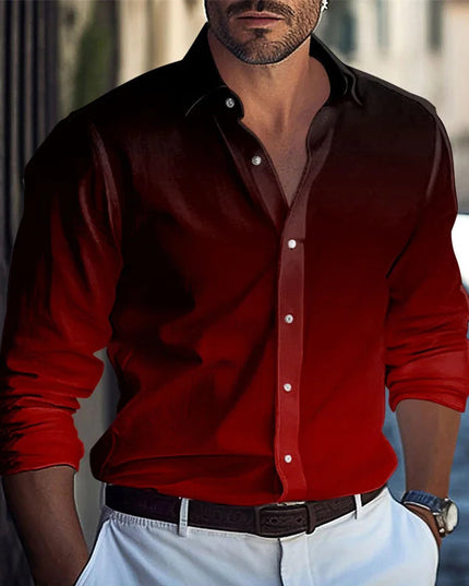 Multi-Color Gradient Pattern Printed Men's Clothing