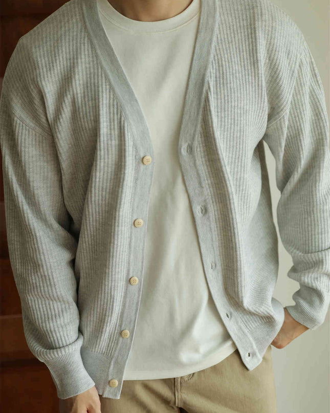 Knitted Cardigan Pure Color Warm Keeping Sweater Coat