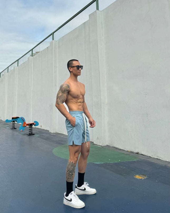 Ice Silk Quick-drying Double-layer Shorts For Men