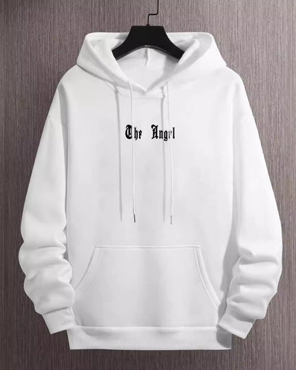 Trendy Angel Wings Printed Hooded Men's Sweater