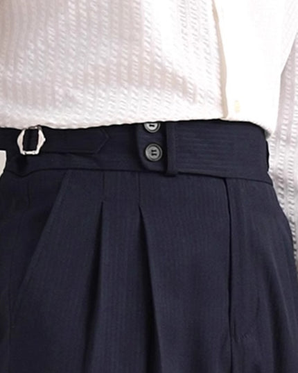 Retro Casual Business Non-ironing Mid-waist Wool Suit Pants