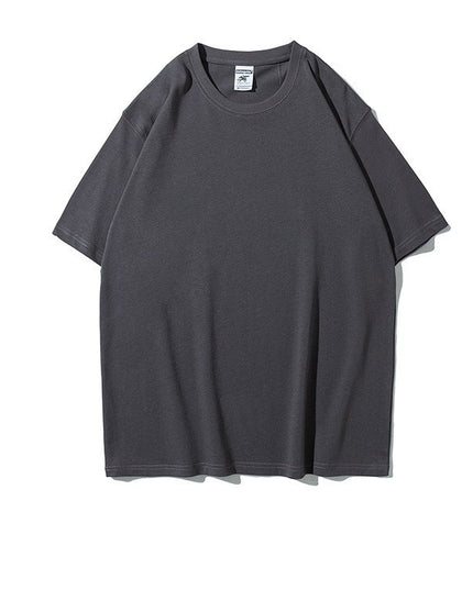 Work Clothes Embroidery Loose Round Neck Cotton Men's Short-sleeved T-shirt