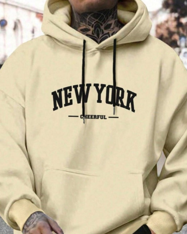 Men's Casual American-style Retro Loose Hooded Sweater