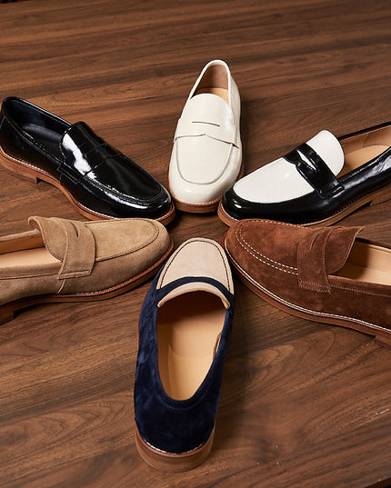 Retro Loafers Genuine Leather Handmade Leisure
