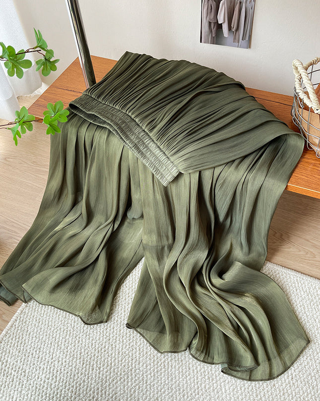 High-end Elegant Ice Silk High Waist Slimming Long Pants