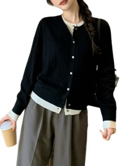 Korean Style Autumn And Winter Fake Two Pieces Sweaters Women's Fashion