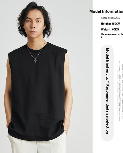 Double-sided Cotton Vest Fitness Exercise Sleeveless Undershirt