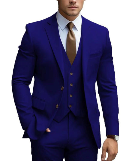 Business Casual Men's Three-piece Suit For Bridegroom Men's Wedding